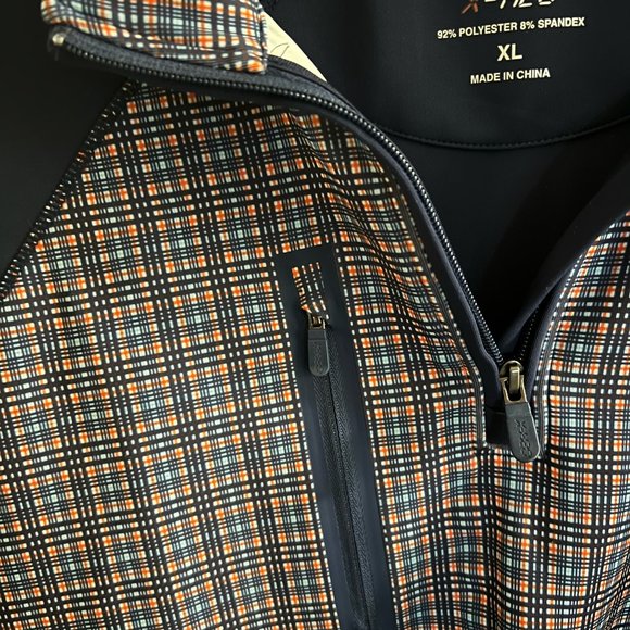 Bobby Jones Men's Xh20 Performance Grid Print Pullover Golf Jacket Size XL - Picture 2 of 4